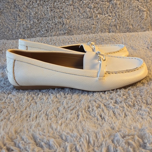Kate Spade New York Loafers Leather White Spade Horsebit Womens 6.5B EU 37 - Picture 4 of 9